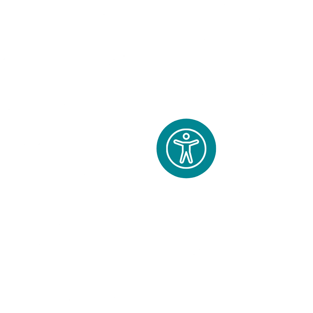 Inclusive accessible web design illustration showing diverse users interacting with a website
