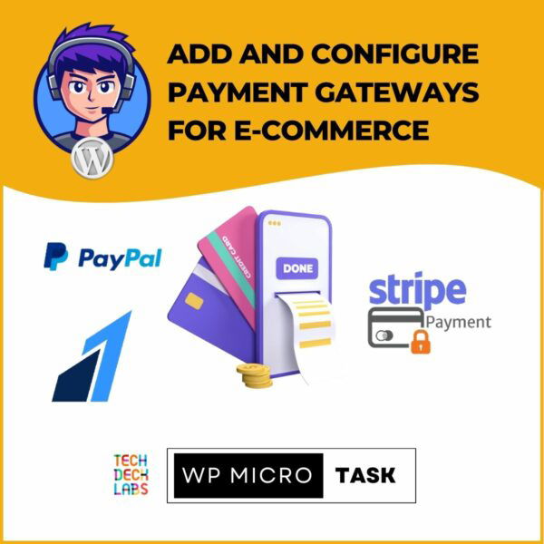 Add and configure payment gateways for e-commerce - Wordpress MicroTask