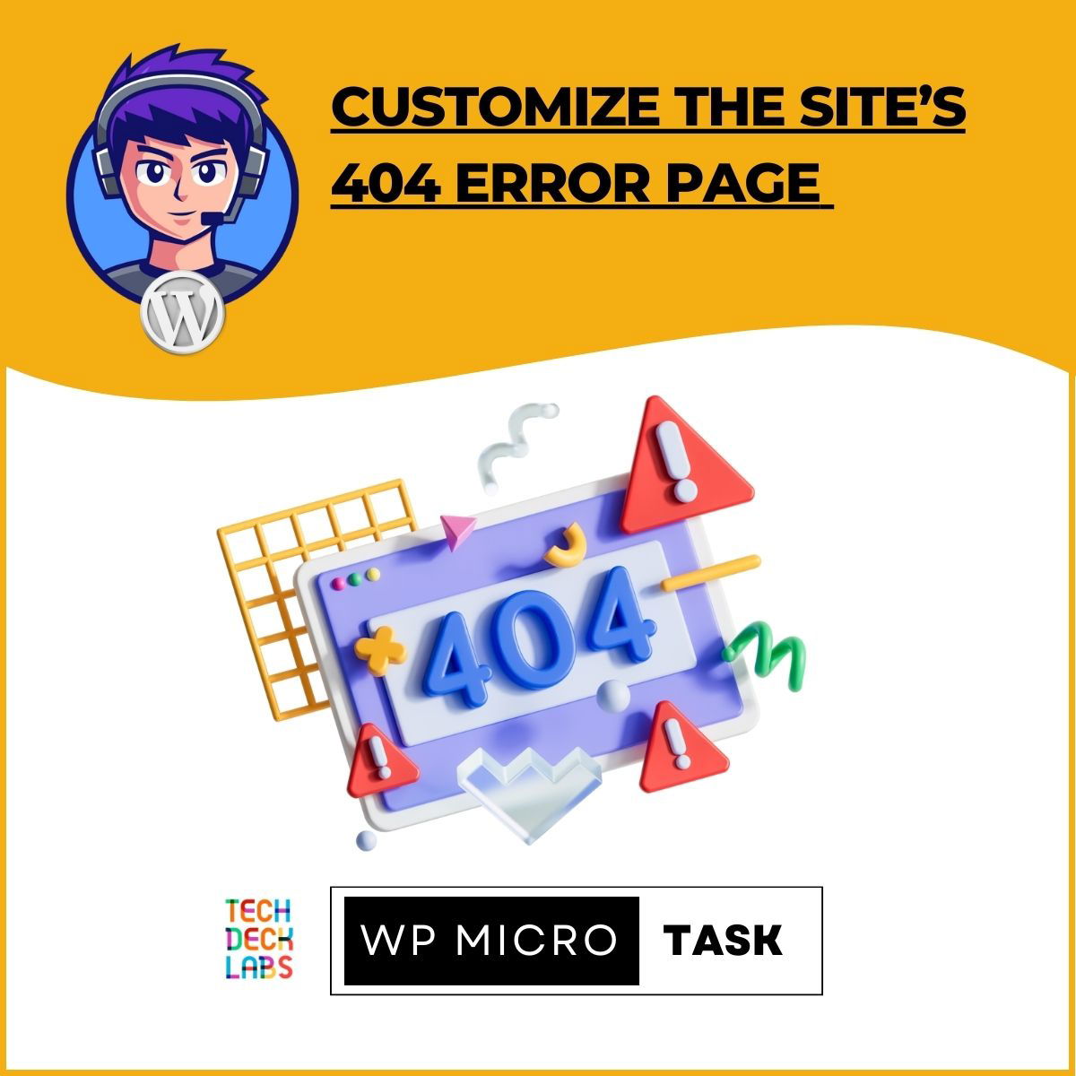 Customize the site's 404 error page - WordPress MicroTask