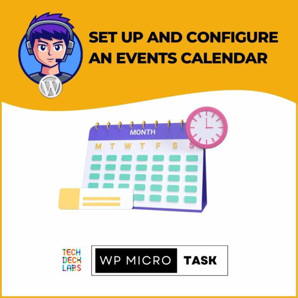 Set up and configure an events calendar - WordPress MicroTask