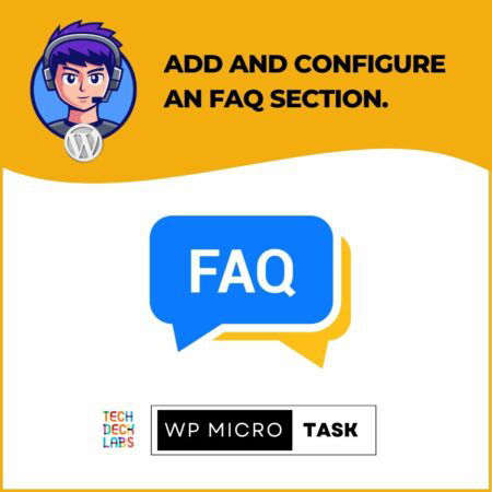 Add and configure an FAQ section. - WordPress MicroTask