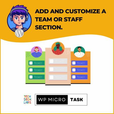 Add and customize a team or staff section. - WordPress MicroTask
