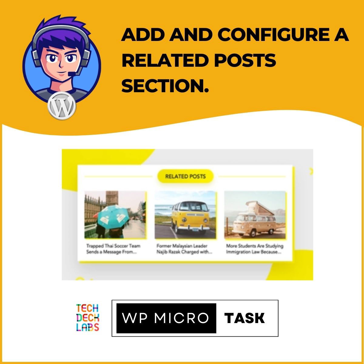Add and configure a related posts section.- WordPress MicroTask