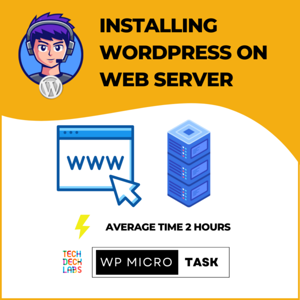 Install WordPress on the web server.